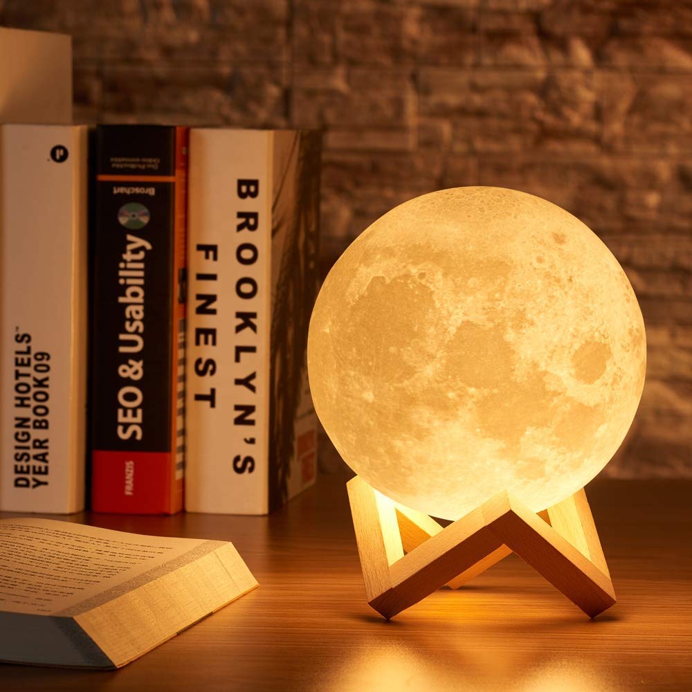 3D Moon Lamp with Stand