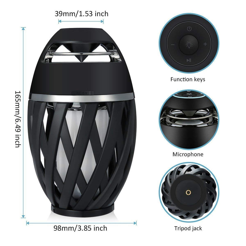 LED Flame HD Atmosphere Wireless Bluetooth Speaker - Portable