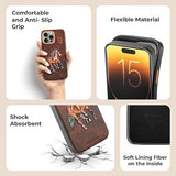 Mobile Cover - Horse Embroidery - Anti Scratch Phone Cover Vegan Leather