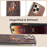 Mobile Cover - Horse Embroidery - Anti Scratch Phone Cover Vegan Leather