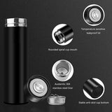 Stainless Steel Water Bottle with Smart LED Temperature Display