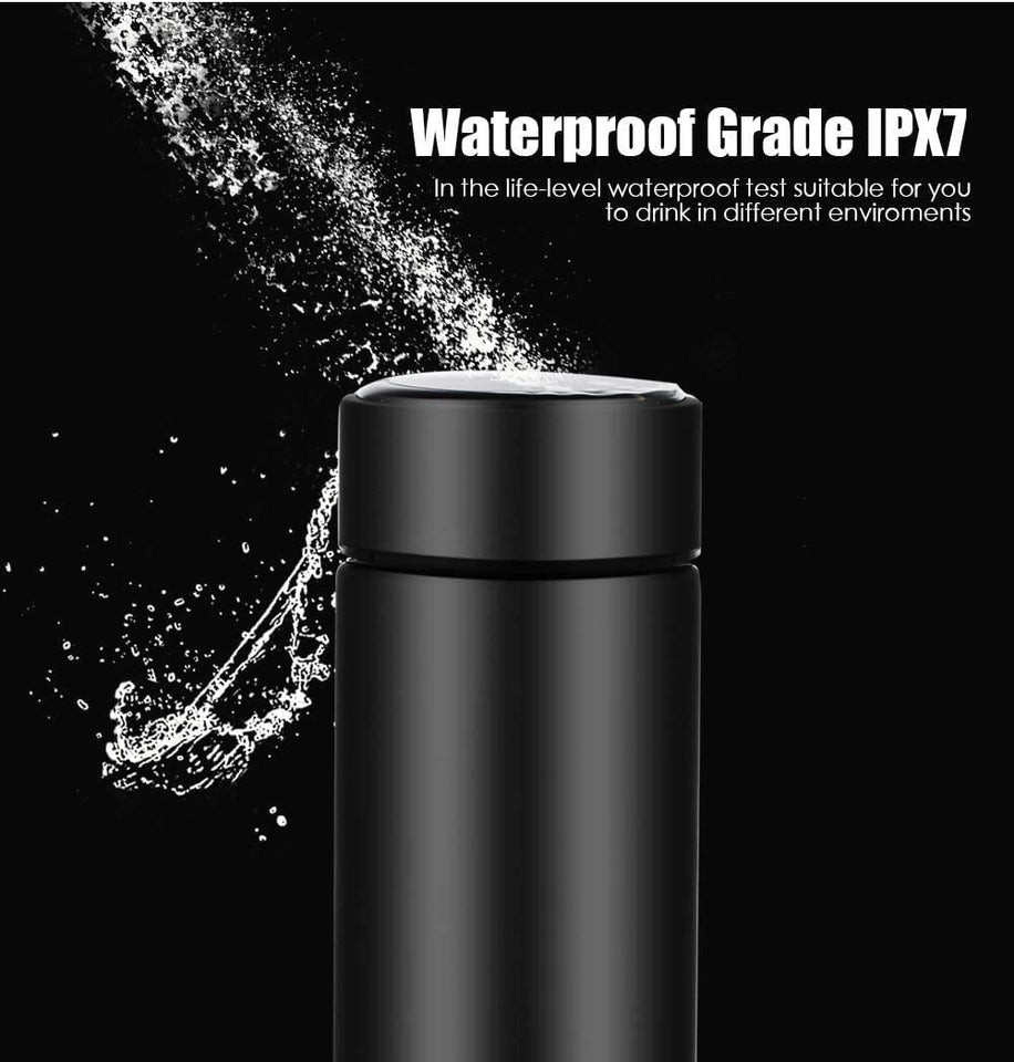 Stainless Steel Water Bottle with Smart LED Temperature Display